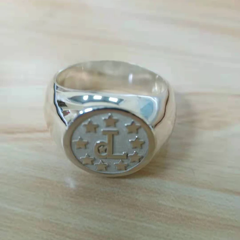 Gravierter Namensring, Datum, Jahr, 15 mm, Ring für Herren, A-Z, altenglischer Buchstabe, Namensschild, Siegelringe, Kupferschmuck