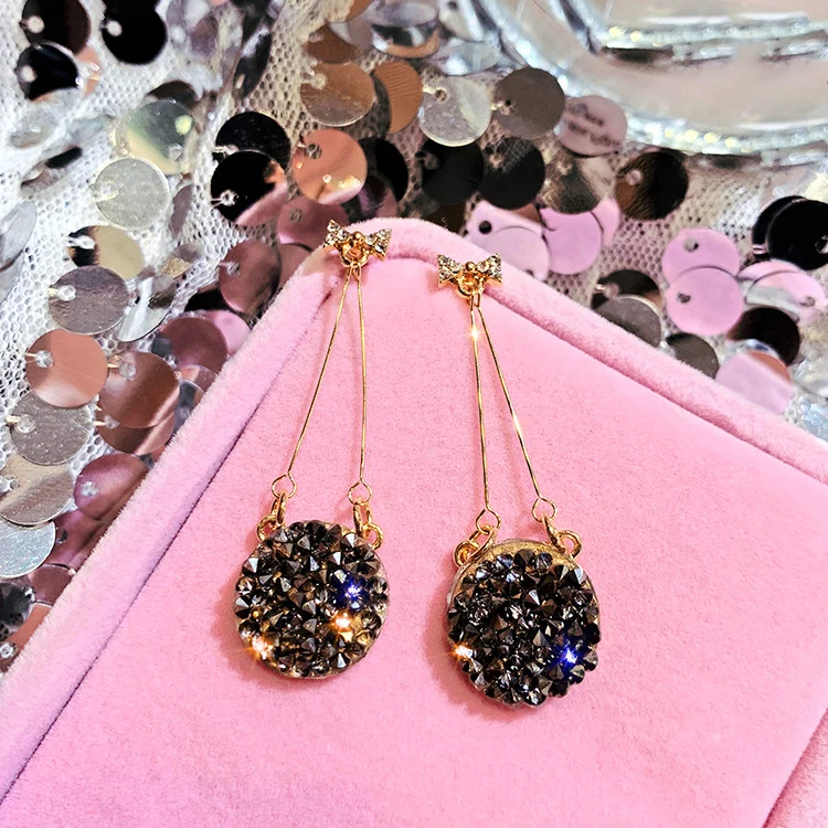 

crystal sun earrings for women long drop earrings pendants boho ear studs 2019 lady ear jewelry korean style