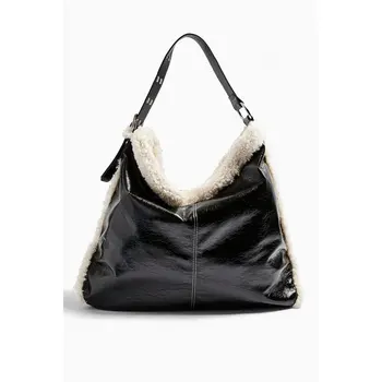 

Fashion Stitched Lamb Wool Ladies Handbags Soft PU Leather Women Shoulder Bags Large Capacity Female Winter Casual Tote Bolsas