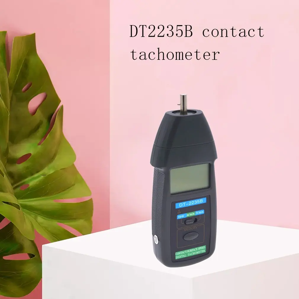 DT-2235B цифровой тахометр контактный Тахометр тестер двигателя Датчик скорости датчик скорости тестирование ручной фотоэлектрический
