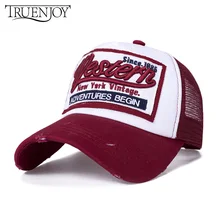 TRUENJOY, летняя Женская Бейсболка, мужская, с вышивкой, сетчатая Кепка, шапки, унисекс, Gorras, повседневная, хип-хоп, Спортивная кепка, шляпа шлем для папы