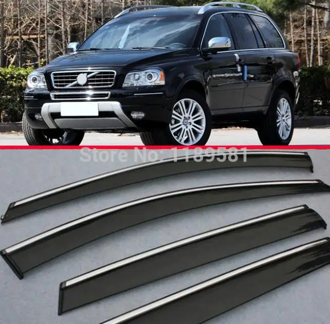Пластиковый Наружный козырек защита от солнца на окна для VOLVO XC90 2010 2011 2012 2013 2014 |