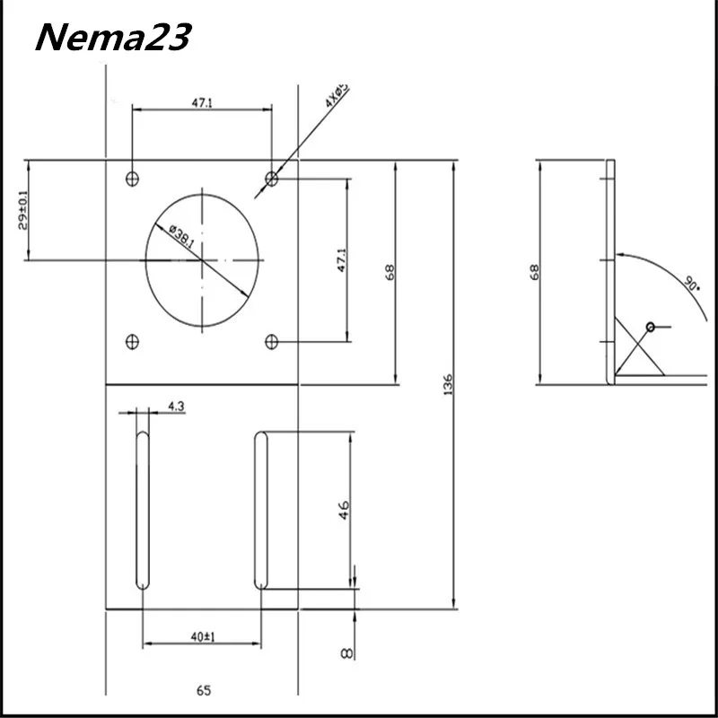 Высокое качество! Nema 23 57 кронштейн шагового