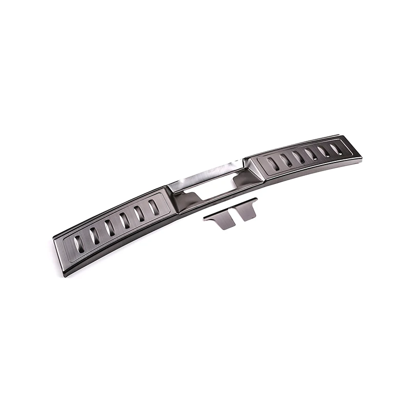 black Bumper Plate Нержавеющая сталь порога защита для тарелок Накладка и интерьер заднего бампера аксессуары для Range Rover Evoque2020 - Название цвета: black Bumper Plate