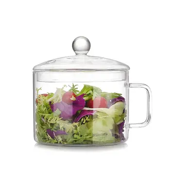 

Glass Cooking Pot Multi-function Open Fire Heating Health Stew Pot Instant Noodle Pot Noodles Bowls for Home Kitchen Restaurant