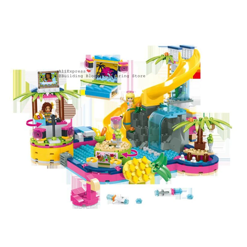 

Girl Friends City Fairy Princess Karaoke Pool Party Building Blocks Bricks Educational Kids Toy Gift Compatible 41374