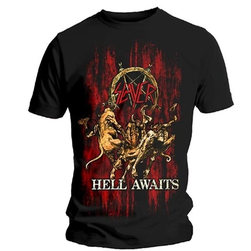 РУБАШКА УНИСЕКС Slayer - Hell Awaits (черная) | Мужская одежда