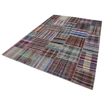 

225x310 Cm Multicolor Handmade Rugs Patchwork Rug-7x10 Ft