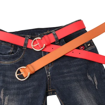 

Leather belt female alloy C-buckle head imitation leather belt Korean version of all-match student jeans decorative belt