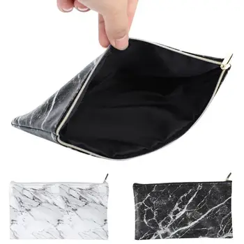 

Marble Pencil Bag Gifts Stationery Furl Student Protection PU Universal Simple Marble Pencil Box School Supplies Storage