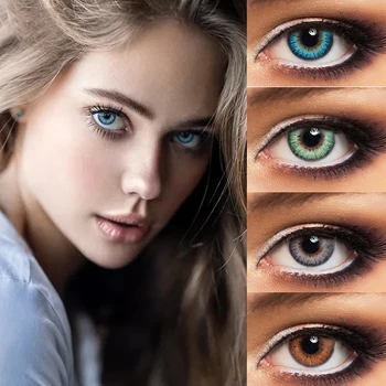 

ILLUCON 2pcs/ Pair Color Contact Lenses for Eyes Colored Cosmetic Soft Eye Brown Contacts Lens Gunuod Series