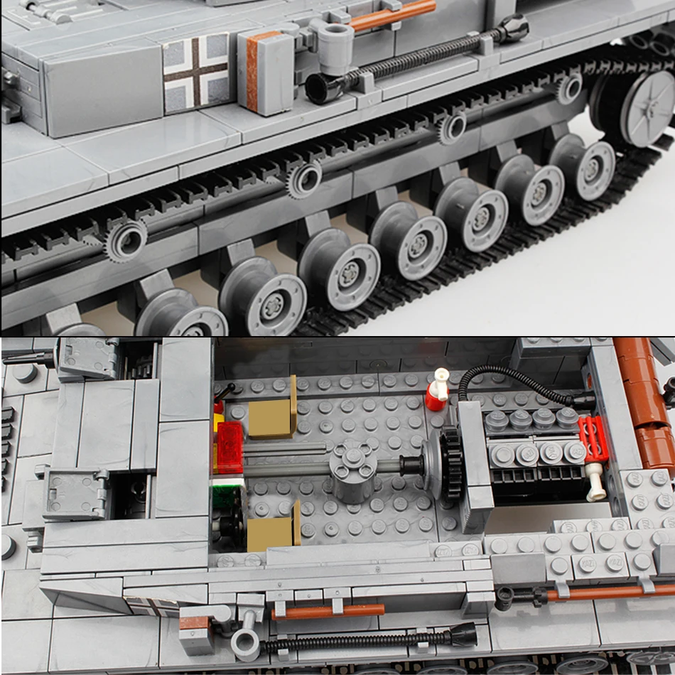 HUIQIBAO военный немецкий танк тигра классическая модель строительные блоки с 2 WW2
