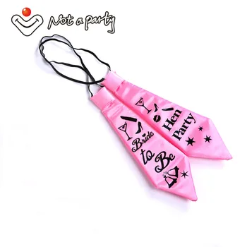 

12pcs of novelty tie 2 designs for chooser bachelorette wedding event invitation party decoration bride decorative crafts