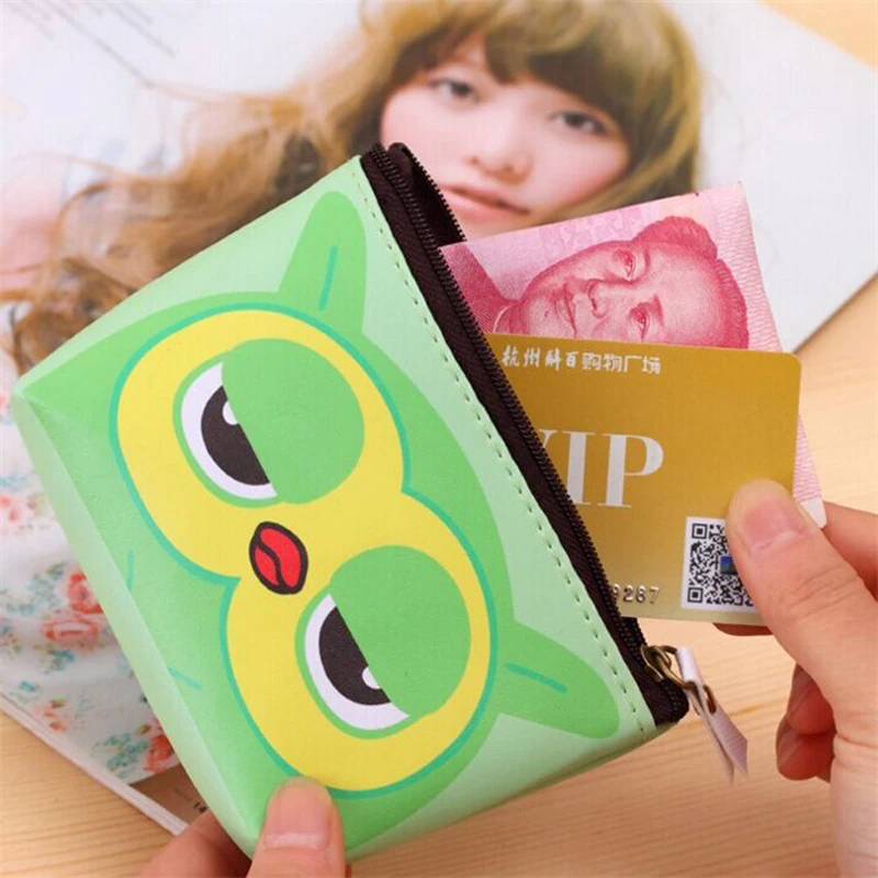 Новинка 2019 кошелек Kawaii 10*8 см из искусственной кожи с пандой совой животными