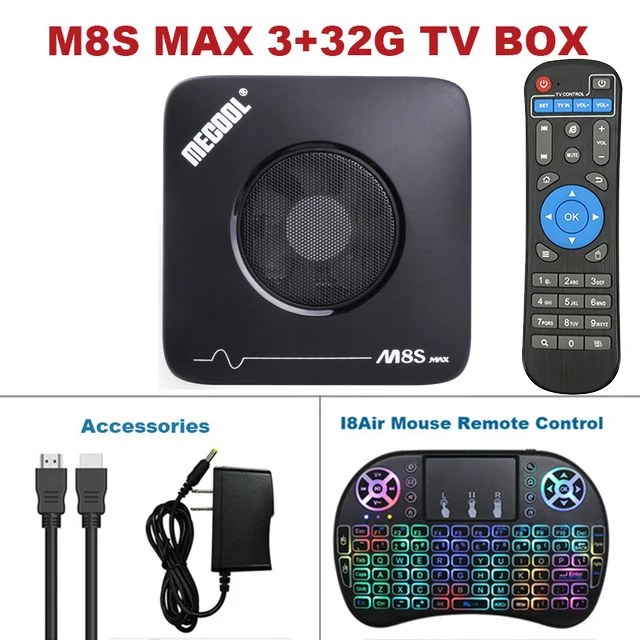 Mecool 3 ГБ 32 ГБ Android ТВ приставка Смарт ТВ приставка Amlogic S912 2,4G 5G Wifi Bluetooth вентилятор ТВ приставка 4K потоковая M8S Max медиаплеер - Цвет: M8S MAX i8 Back