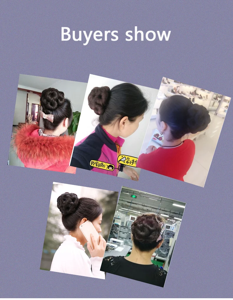 MUMUPI волос женщин пончик-шиньон волос булочка пончик клип в шиньон наращивание волос синтетическое высокотемпературное волокно