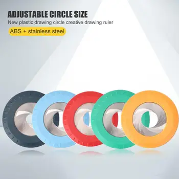 

Adjustable Measurement Ruler Drafting Tool ABS Round Circle Drawing Ruler
