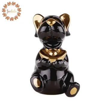 

Creative Personality Dog Shoe-shaped Gold Ingot Imitation Cute Dog Living Room Cabinet Ornament Family Decorative Ceramic Crafts