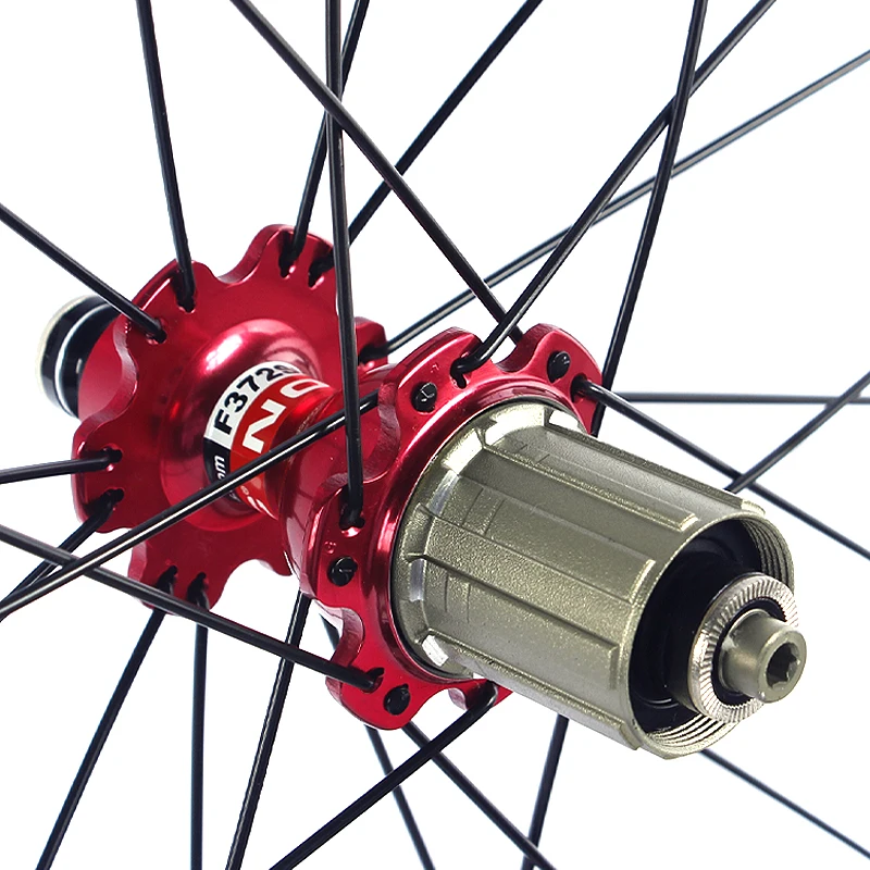 Novatec-Carbon Fiber Road Bike Wheels, Folding Bicycle Wheel Set, 20Inch, A211, F372SB, 406/451 V Brake, 74X130mm