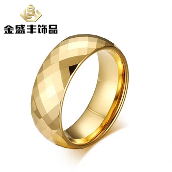 

Straight high quality tungsten steel hand ring ring ring tungsten steel men's ring tcr-004g