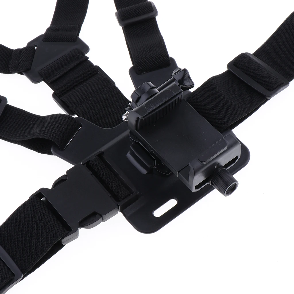 Universal Cell Phone Chest Mount Adjustable Phone Clip Holder Chest Strap Belt for Smartphone Outdoor Sports