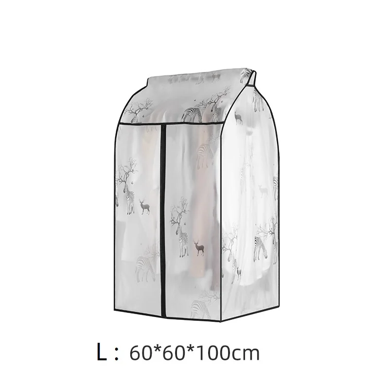 Мультяшный принт чехол для одежды для защиты от пыли шкаф подвесной органайзер сумки для хранения Шкаф Одежда Протектор моющийся пылезащитный чехол - Цвет: zebra 60x60x100cm