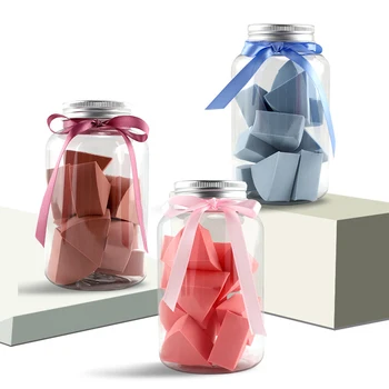 

12Pcs/Lot Triangle Shaped Candy Color Soft Magic Face Cleaning Pad Cosmetic Puff Cleansing Sponge Wash Face Makeup Tools