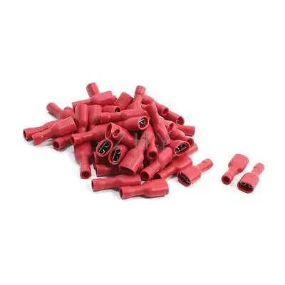 

Red 7mm Fully Insulated Push On Car Radio Terminal 22-16AWG 50 Pcs