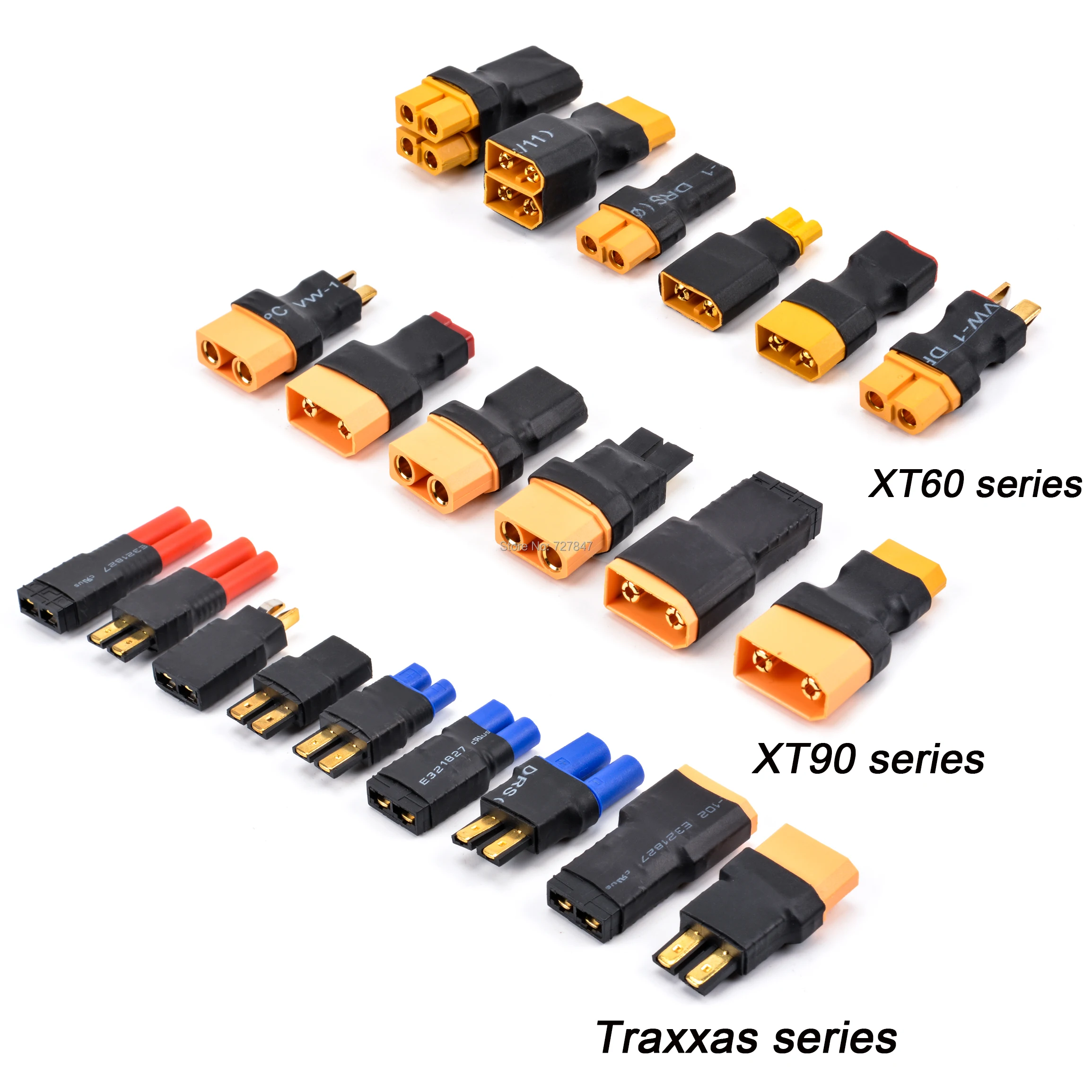 Адаптер XT30 XT60 XT90 Traxxas T штепсельная вилка Deans EC5 EC3 Female to Male HXT 4 мм коннекторы RC Lipo батарейка, детали для управления DIY|Детали и аксессуары| | АлиЭкспресс