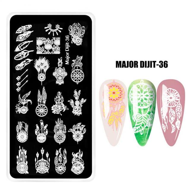 irregular shape Nail Stamping Plates Skull Template Dot Point Image Printing Stencil Nail print template Manicuring Tool