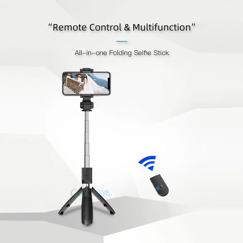 COOL DIER L01 обновленная версия 3 в 1 Беспроводная Bluetooth селфи палка L01S выдвижной ручной монопод мини штатив для iphone XR