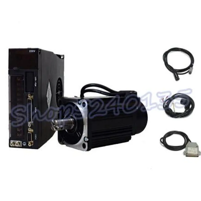 

750W 90ST-M02430 Servo Motor Drive Kits NEMA32 220V 2.4Nm 3000r/min Modbus RS485/RS232 Replace Panasonic Fuji Delta for CNC