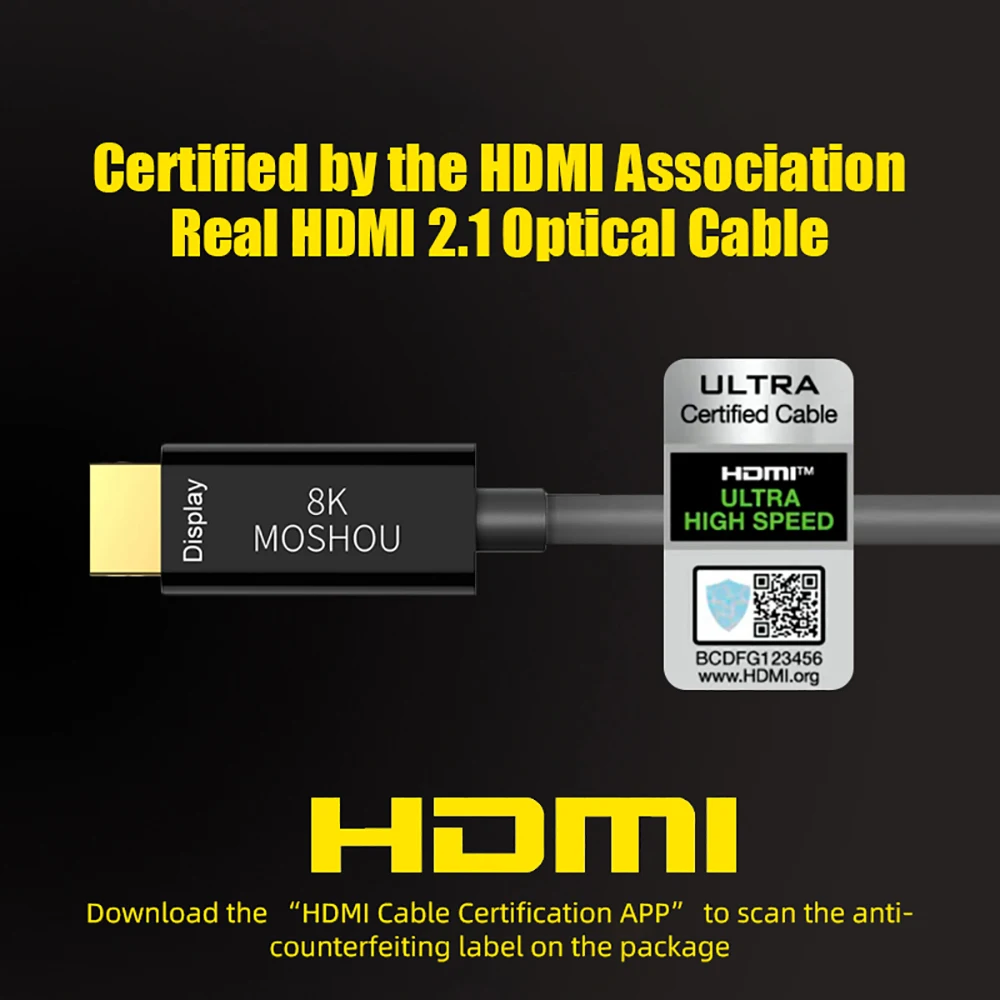 Macio da Capa de Tpu para o Amplificador da Tevê de Xbox Cabo de Fibra Cabo Samsung Qled Moshou 8k Hdmi 2.1 Ótica Earc Hdr @ 60hz 4k 120hz Ps5 - Image 3
