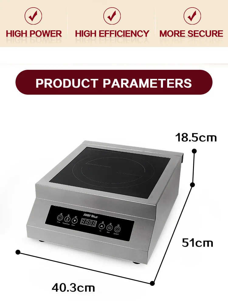 ITOP 5000 Вт индукционный Плита высокое Мощность умной энергосберегающей Пособия по кулинарии 220 V-240 V Коммерческая индукционная плита 23A переключатель утечки