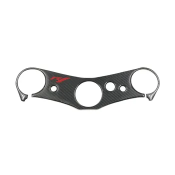 

For Yamaha YZF-R1 R1 1000 2004-2006 Motorcycle Carbon Fiber Decal Sticker Pad Triple Tree Top Clamp Upper Front Protector 04-06