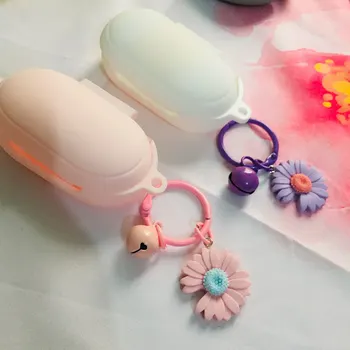 

daisy flower keyring for Samsung Plus Case for Samsung Galaxy Buds+ Buds Plus Case silicone Headphones Protective Cover fundas