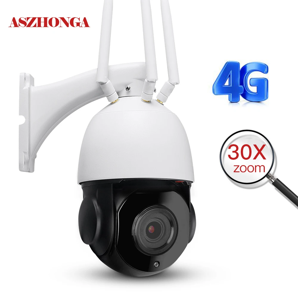 Домашняя камера видеонаблюдения с оптическим зумом 30X Wi Fi 1080P HD беспроводная 3G 4G SIM