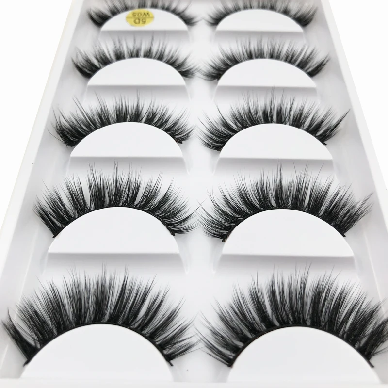 

Flash girl 5D W series W05 5 pairs mink false eyelashes 100% handmade natural long lashes