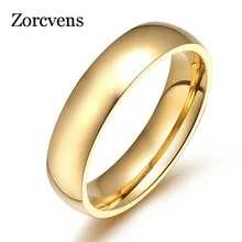 ZORCVENS Hot Aço Inoxidável Rosa de Ouro Anti-alérgico Suave Casais Anéis de Casamento Simples para o Homem Mulher Presente(China)