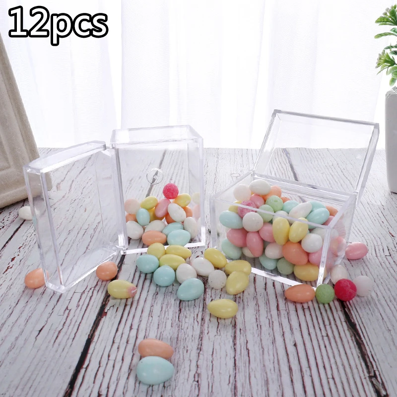

Rectangle Clear Plastic Cookie Candy Box Snack Container Wedding Party Supplies