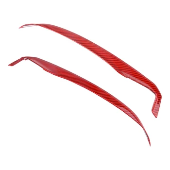 

DWCX Car Carbon Fiber Style Red Front Bumper Lip Corner Cover Trim Fit for Toyota Camry 2018 2019