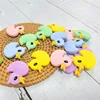 10pcs Baby Teething Toys Cartoon Mini duck Silicone Teether Beads Kids DIY Infant Nursing Pacifier Chain Toys 2