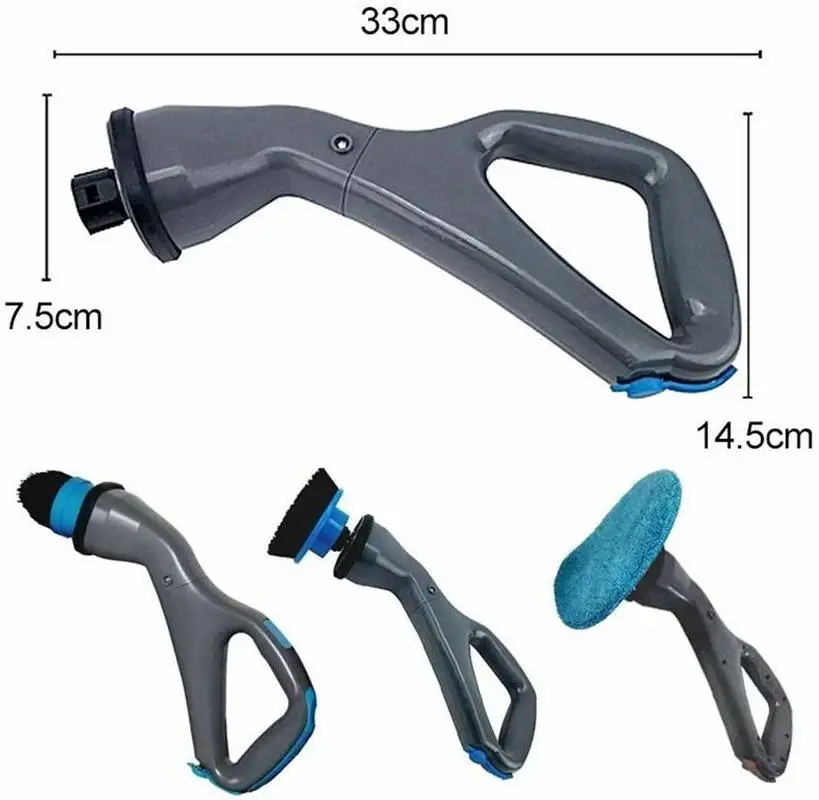 Tanie 4 szt. Akumulatorowa przenośna szczotka do czyszczenia mięśni elektryczna szczotka do czyszczenia z głowice szczotek łazienka kuchnia do wanny i prysznica szczotka do płytek