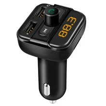 SOONHUA Dual USB зарядное устройство BT автомобильные зарядные устройства MP3 с голосовыми подсказками автомобильный беспроводной Hands-Free fm-передатчик комплект для автомобиля DC 12 V-24 V
