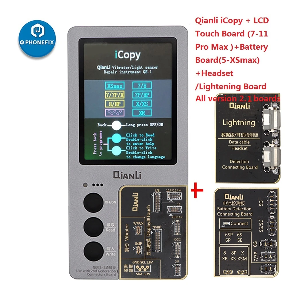 Оригинальный экран QIANLI iCopy Plus для iPhone 7 8 X XR XS XSMAX 11 Pro Max сенсорный EPROM жк дисплей