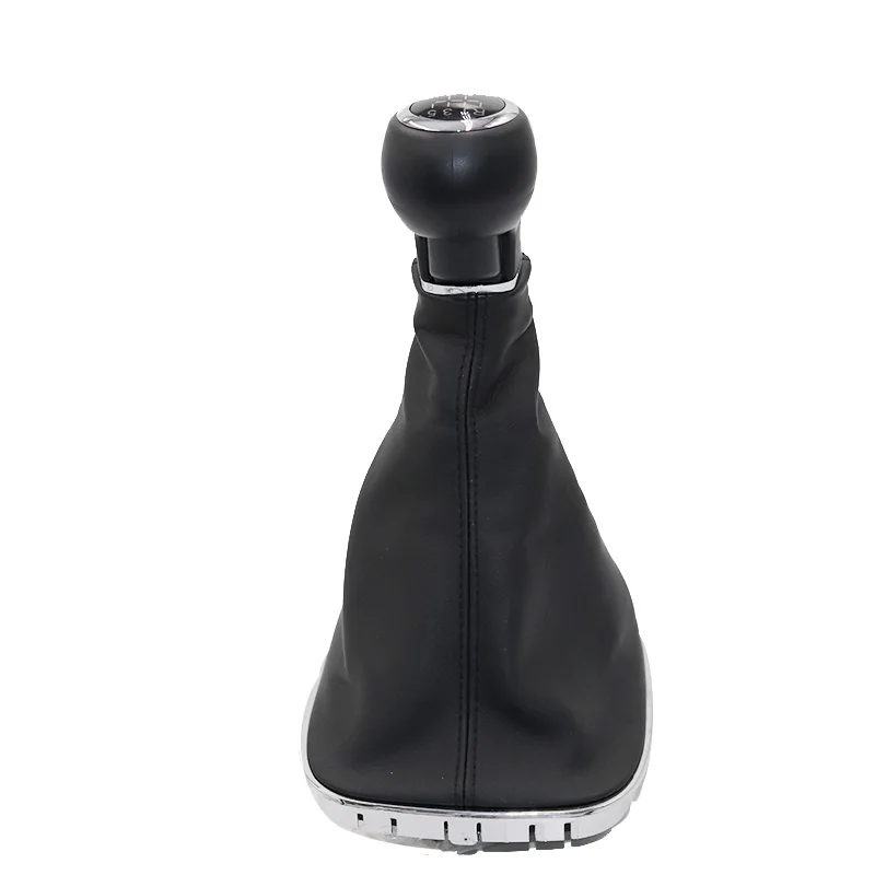 5 Speed Gear Shift Knob With Black Boot Cover Gaitor Collar for Opel Corsa D 009140093 19276456 PU Leather+ Plastic