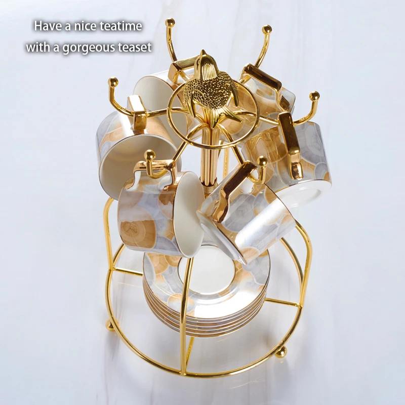 Европейский фарфоровый кофейный набор роскошный чайный кофейная чашка