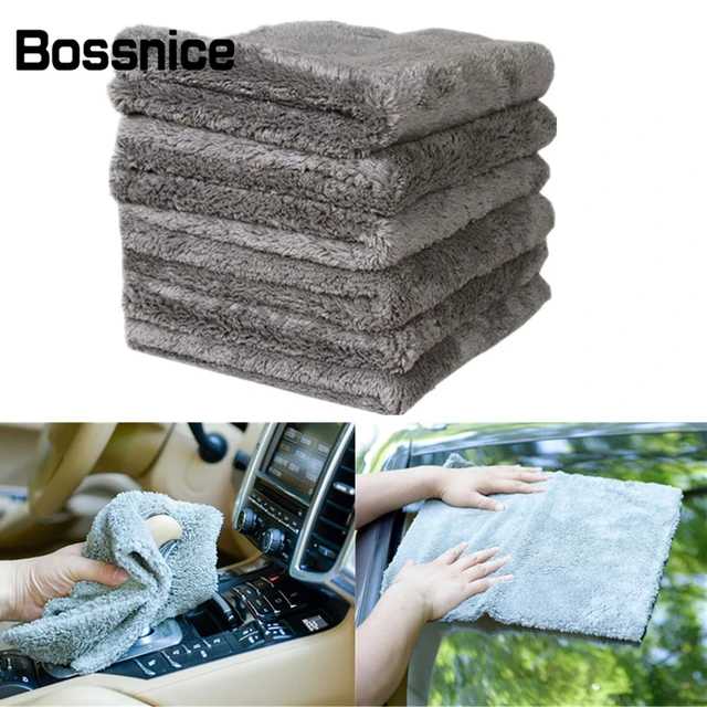 Serviette de lavage de voiture en microfibre, 1/3/5 pièces, serviette de  nettoyage de voiture