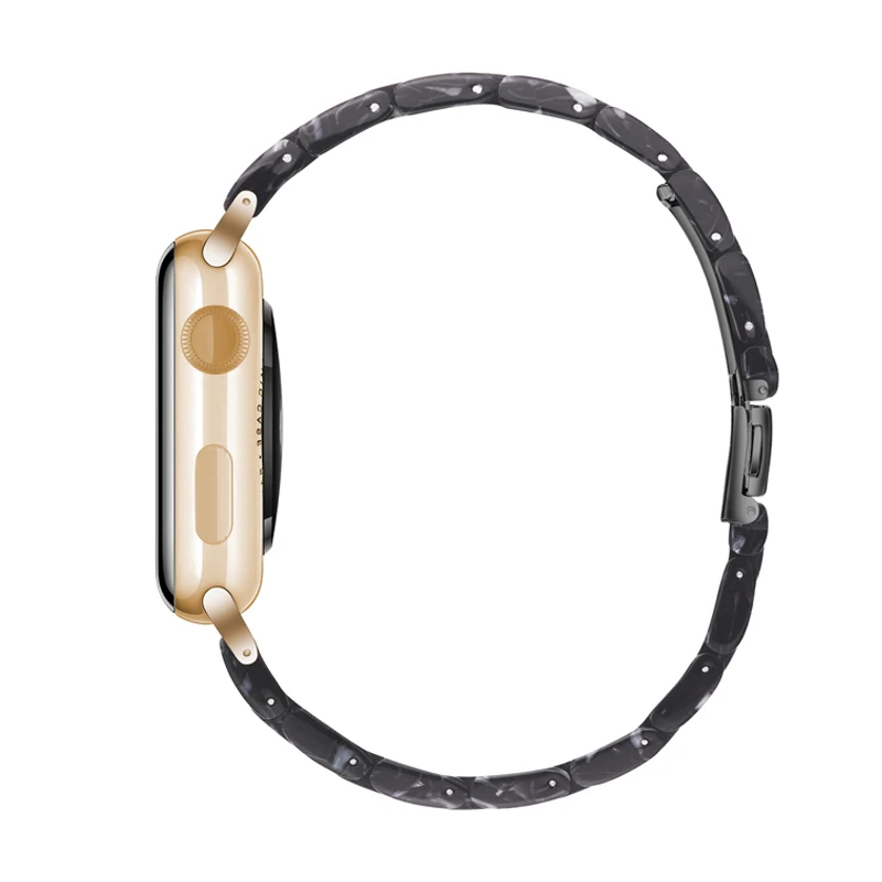 Ремешок из смолы, совместимый с Apple Watch, ремешок 42 мм, 44 мм, серия 3, серия 4, модный из смолы, ремешок для часов для женщин и мужчин