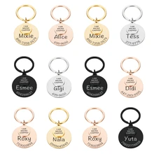 Personalized Pet ID Tag I AM MICRO CHIPPED Anti-lost Engraved Pet ID Name for Cat Puppy Dog Collar Tag Pendant Keyring Pet